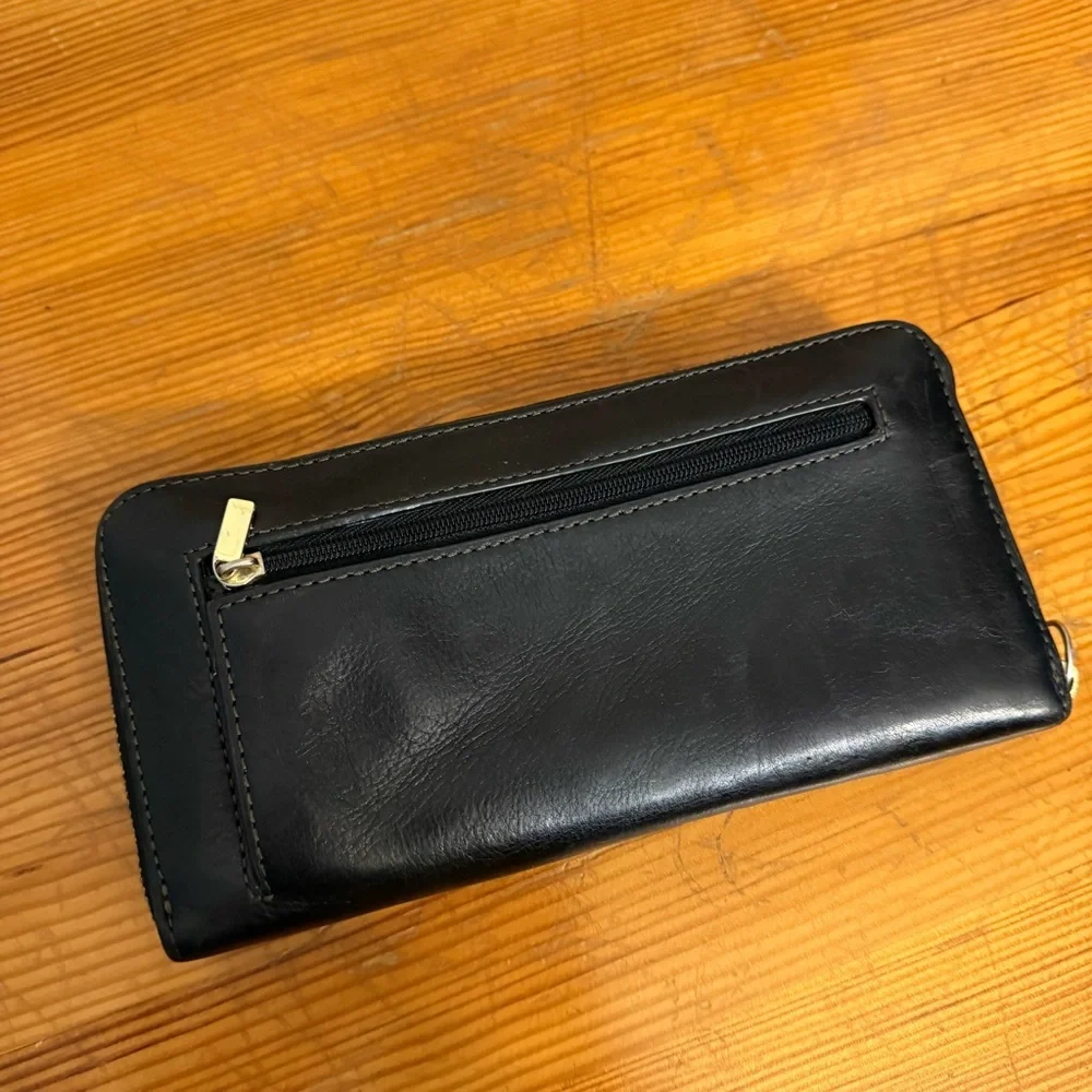 Fossil Black Leather Zip Wallet - Picture 3 of 7
